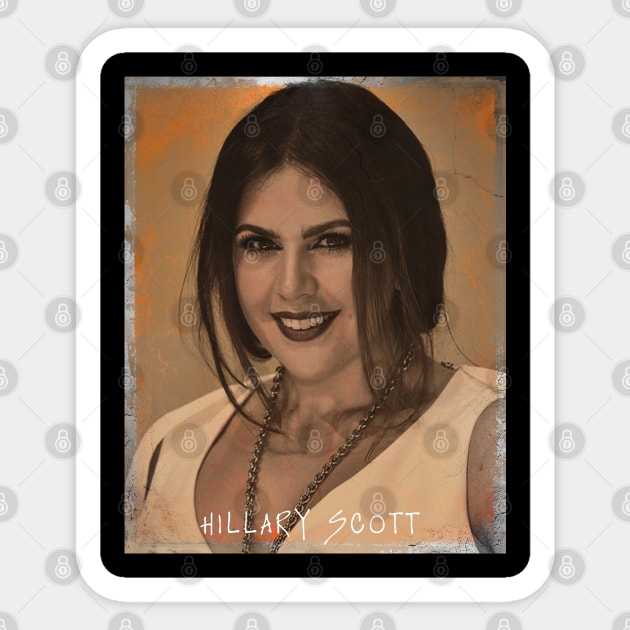 Vintage Hillary Scott Sticker by Ihkwan Art